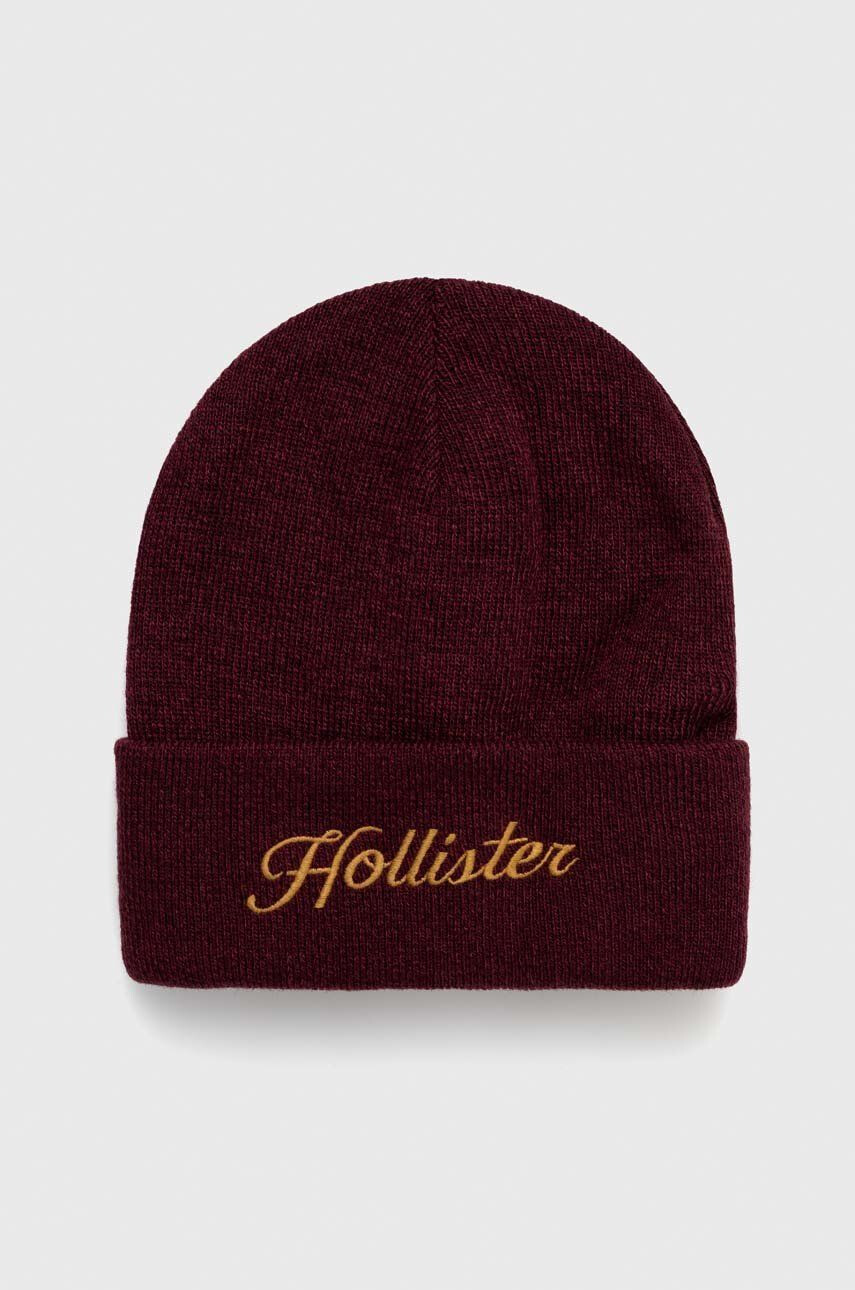 Hollister Co. Čiapka bordová farba - Pepit.sk