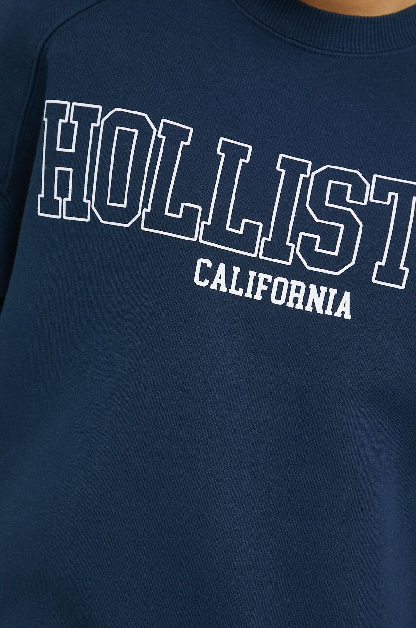 Hollister Co. Mikina dámska tmavomodrá farba s potlačou - Pepit.sk