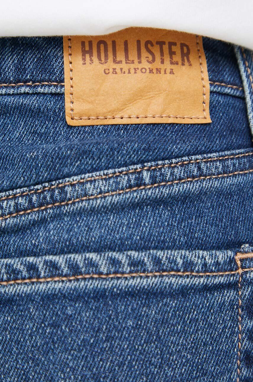 Hollister Co. Rifľové krátke nohavice CURVY JEANS dámske s nášivkou vysoký pás - Pepit.sk