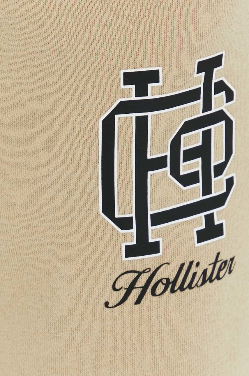 Hollister Co. Tepláky pánske béžová farba s potlačou - Pepit.sk