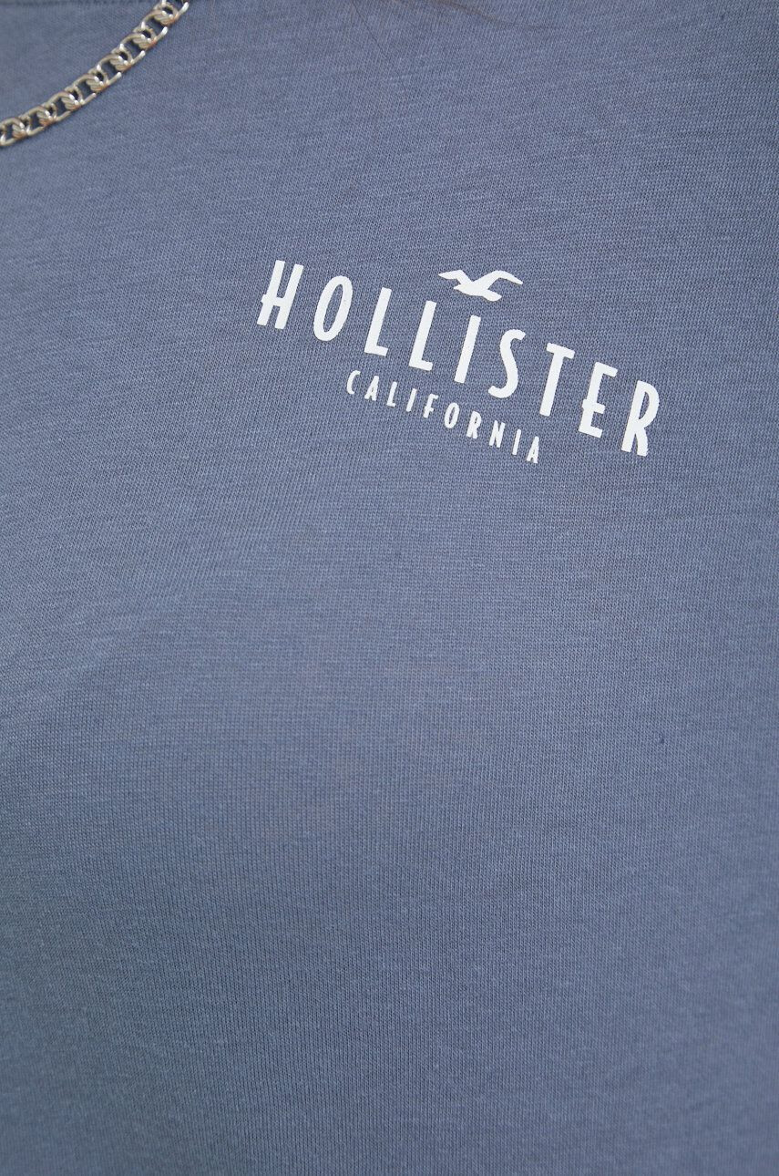 Hollister Co. Tričko s dlhým rukávom dámska červená farba - Pepit.sk