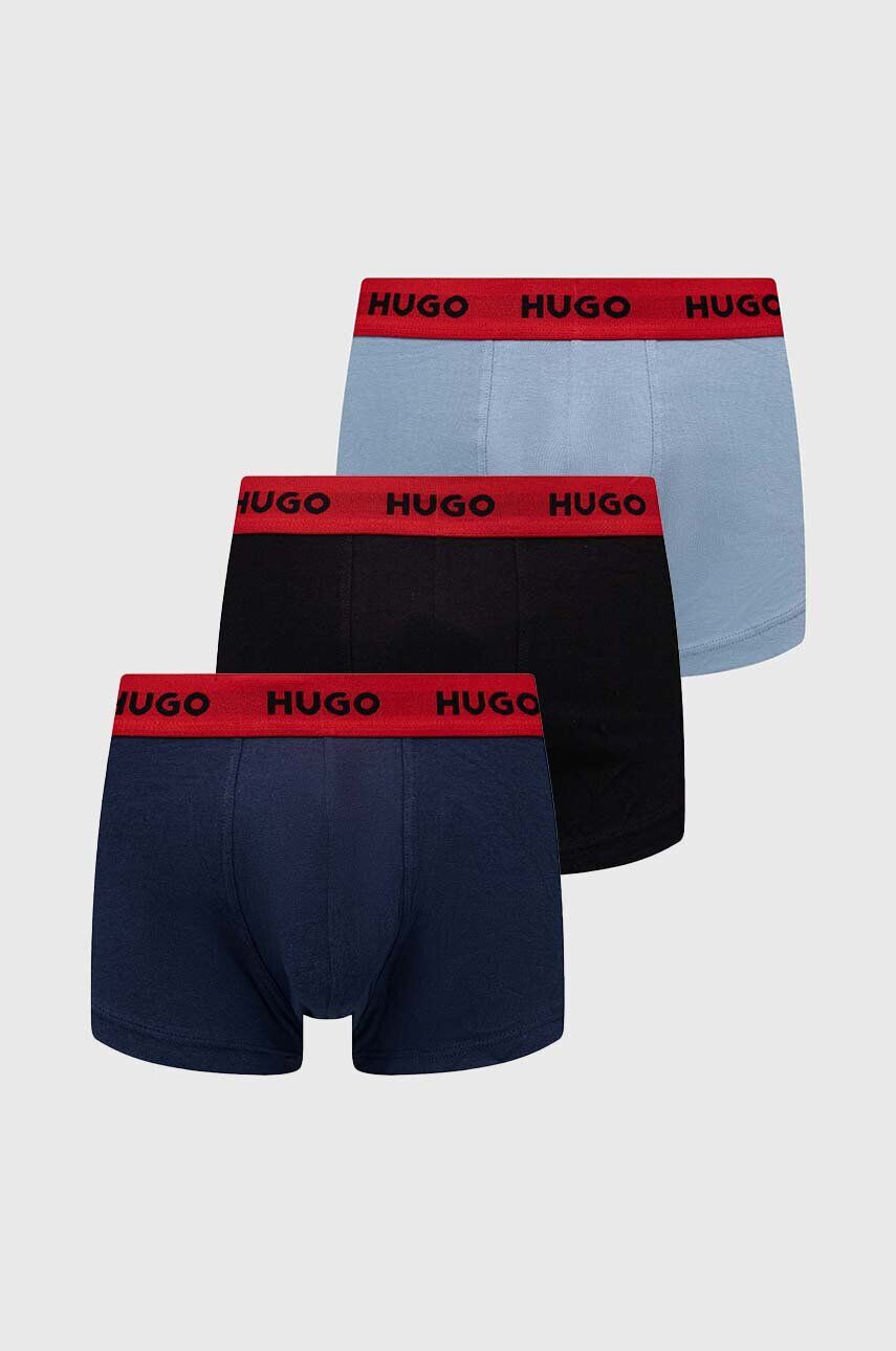 Hugo Boxerky 3-pak pánske čierna farba - Pepit.sk