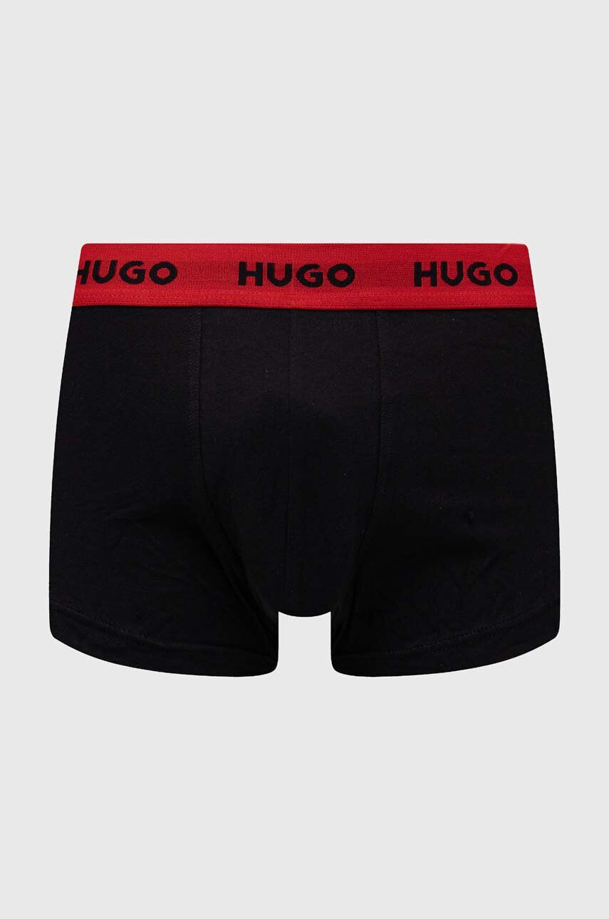 Hugo Boxerky 3-pak pánske čierna farba - Pepit.sk