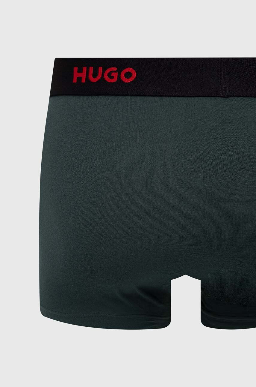 Hugo Boxerky 3-pak pánske zelená farba - Pepit.sk