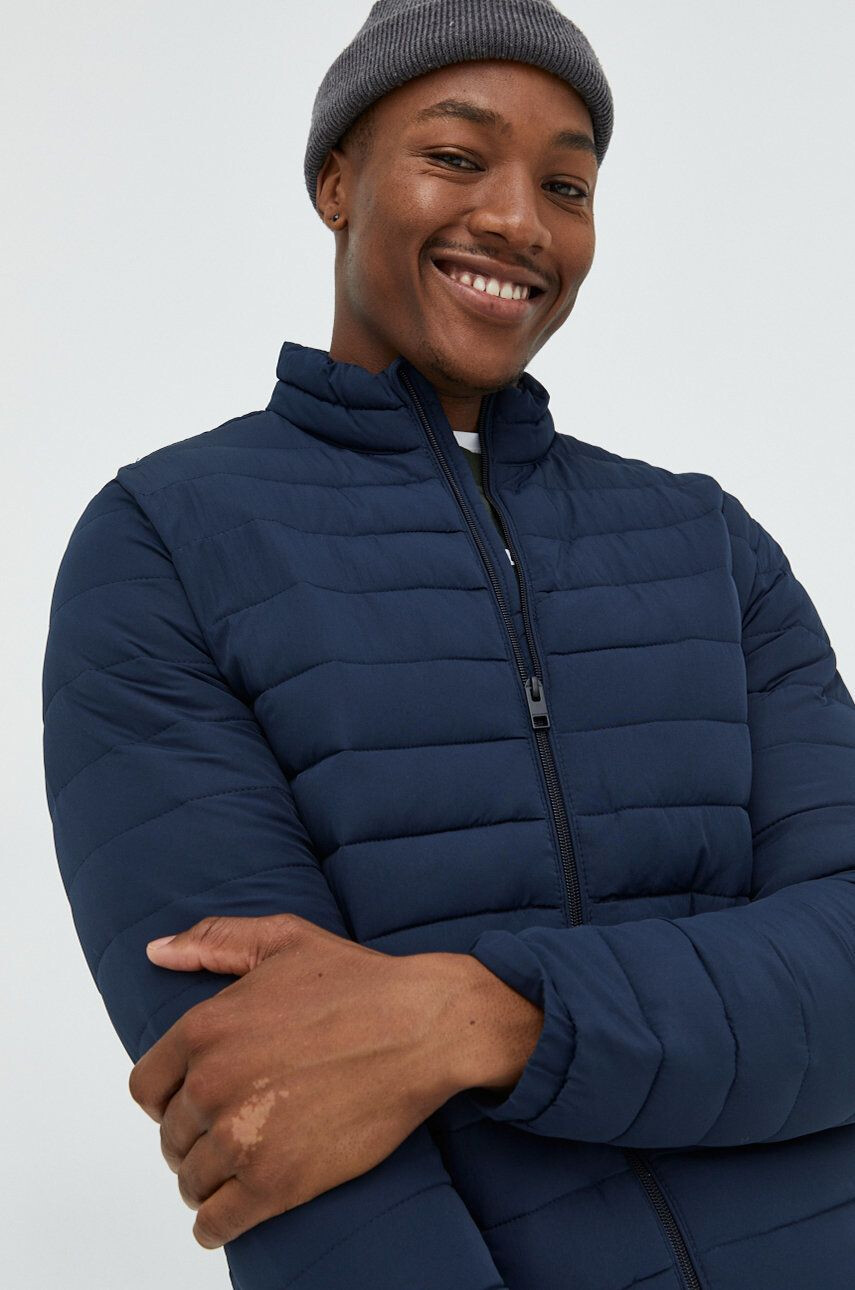 Jack & Jones Bunda pánska tmavomodrá farba prechodná - Pepit.sk