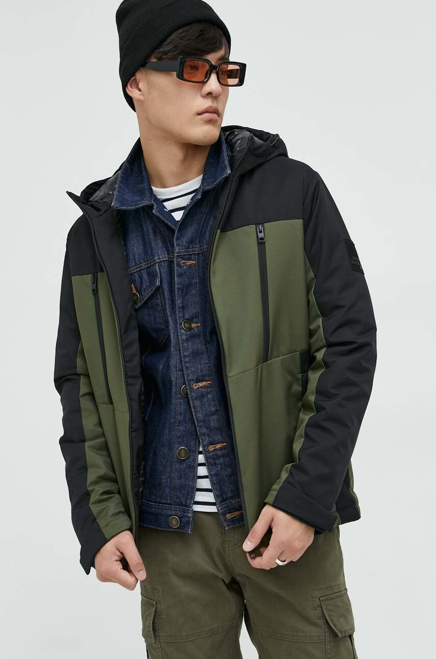 Jack & Jones Bunda Jcoabel pánska zelená farba prechodná - Pepit.sk