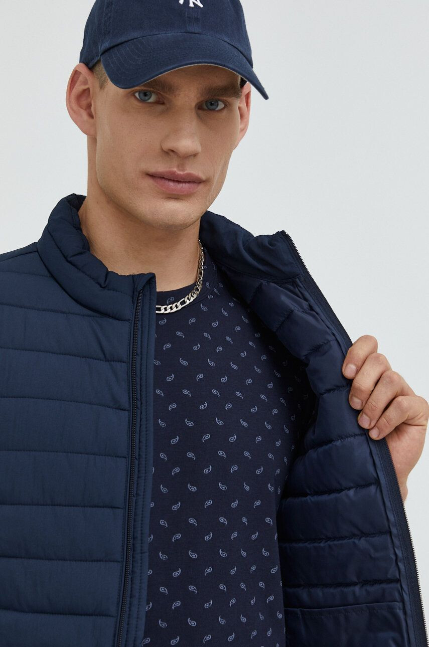 Jack & Jones Vesta pánska tmavomodrá farba prechodná - Pepit.sk