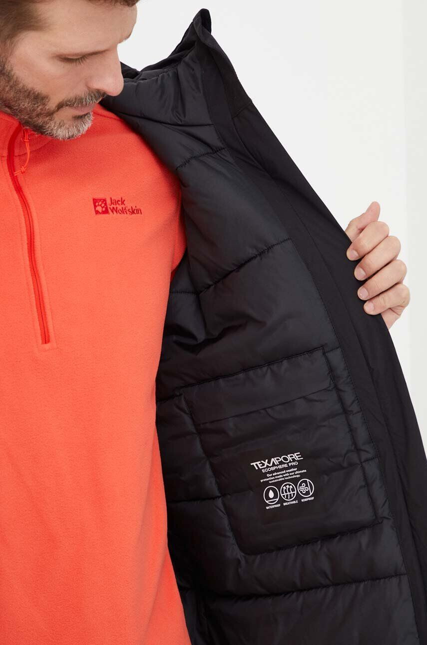 Jack Wolfskin Bunda pánska čierna farba zimná - Pepit.sk