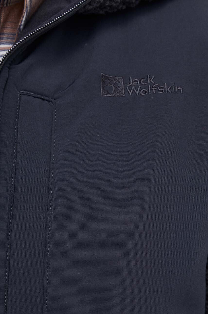 Jack Wolfskin Bunda pánska čierna farba prechodná - Pepit.sk