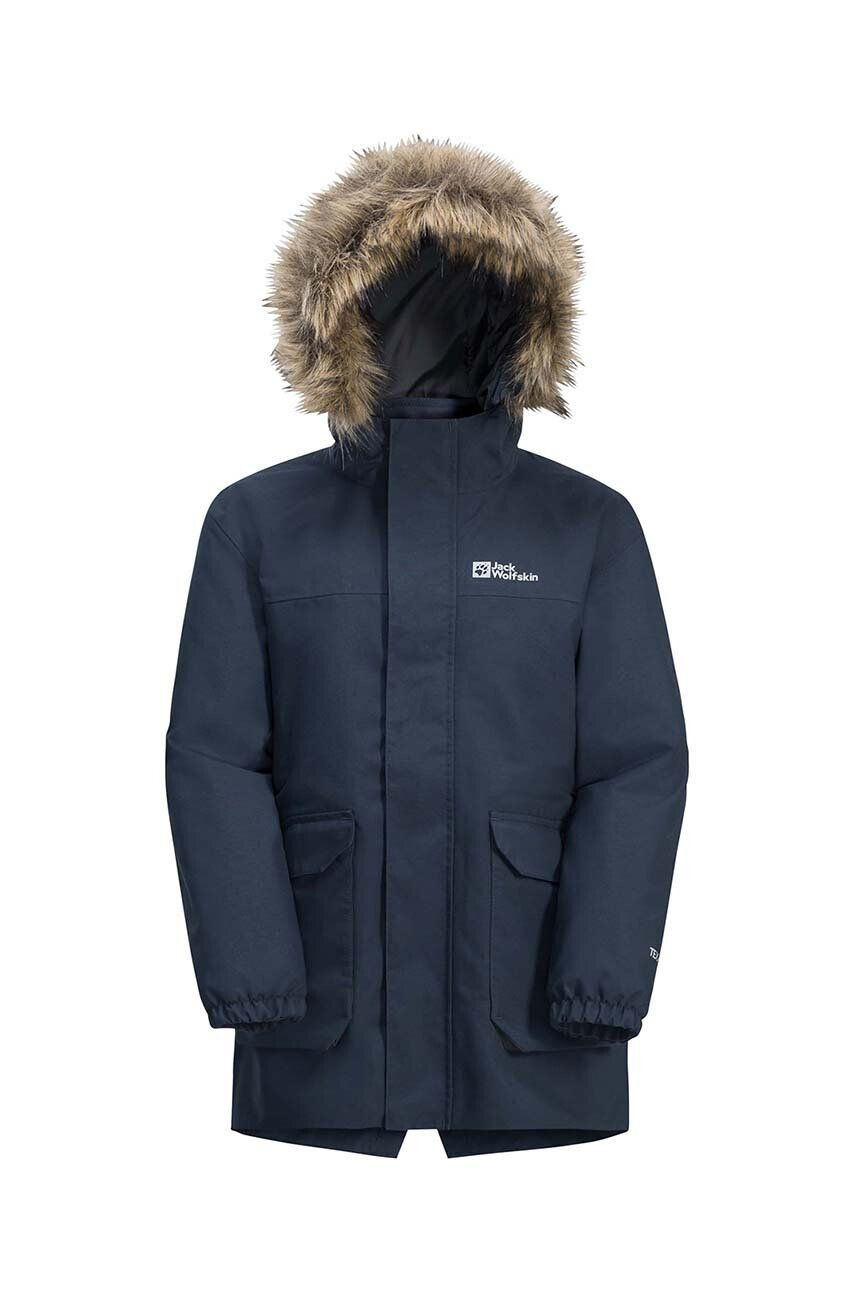 Jack Wolfskin Detská bunda COS BEAR 3IN1 čierna farba - Pepit.sk