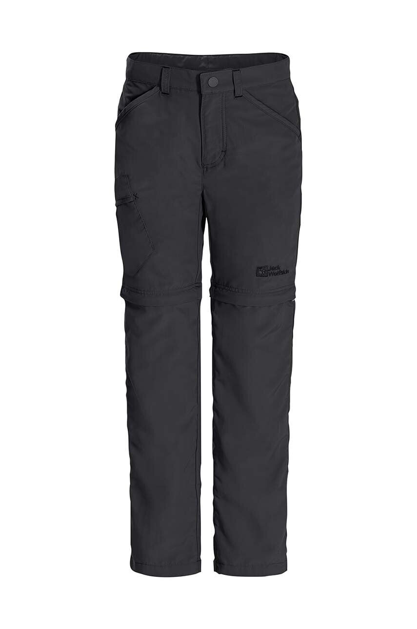 Jack Wolfskin Detské nohavice SAFARI ZIP OFF PANTS K čierna farba - Pepit.sk