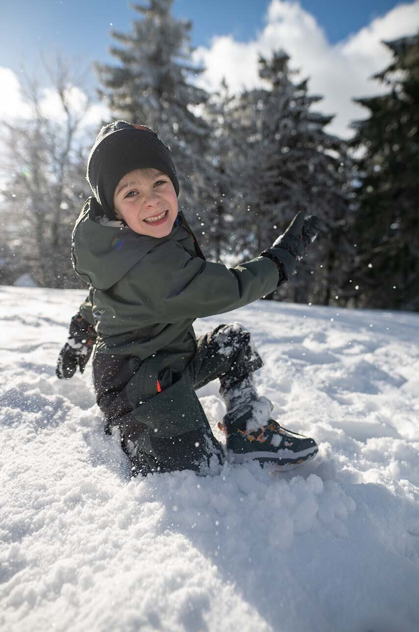 Jack Wolfskin Detský overal GLEEL 2L INS šedá farba - Pepit.sk