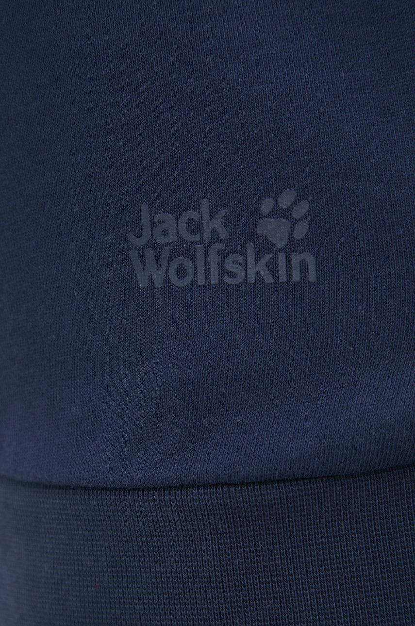 Jack Wolfskin Mikina dámska tmavomodrá farba s potlačou - Pepit.sk