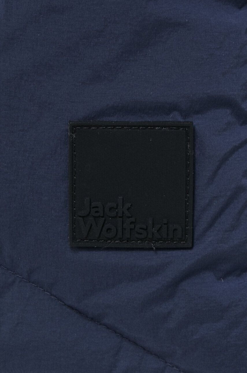 Jack Wolfskin Páperová bunda dámska tmavomodrá farba zimná - Pepit.sk