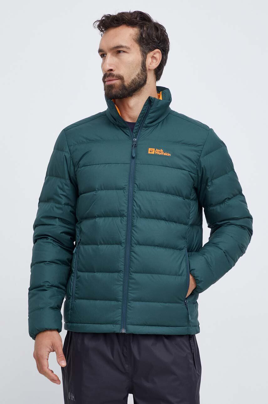 Jack Wolfskin Páperová športová bunda Ather zelená farba - Pepit.sk