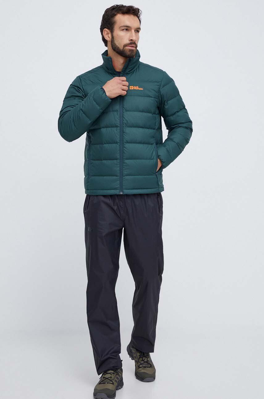 Jack Wolfskin Páperová športová bunda Ather zelená farba - Pepit.sk