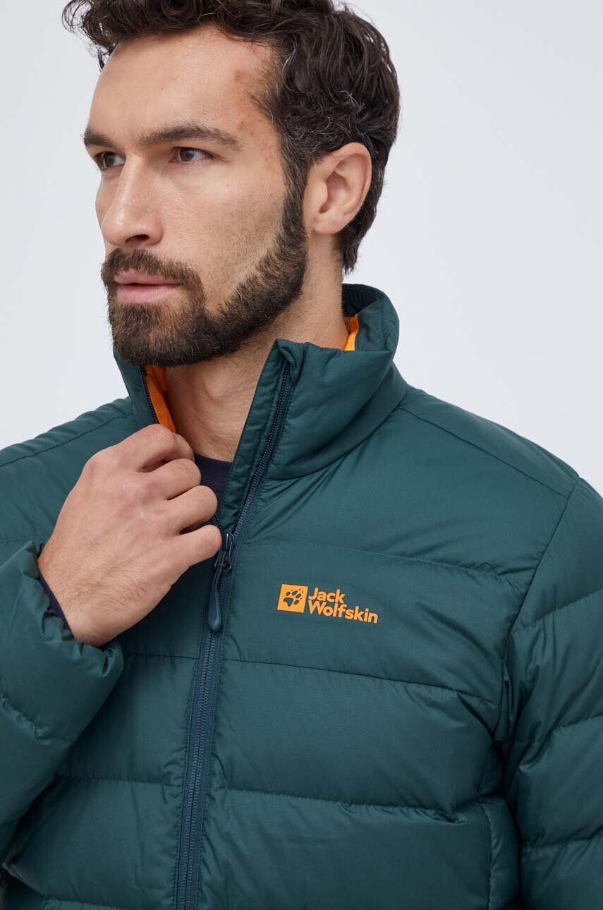 Jack Wolfskin Páperová športová bunda Ather zelená farba - Pepit.sk