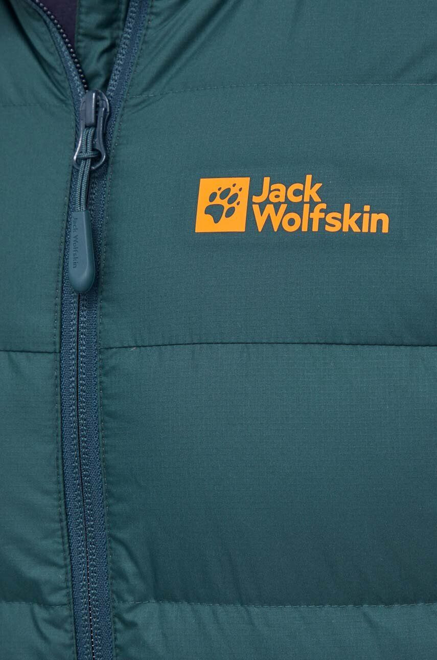 Jack Wolfskin Páperová športová bunda Ather zelená farba - Pepit.sk