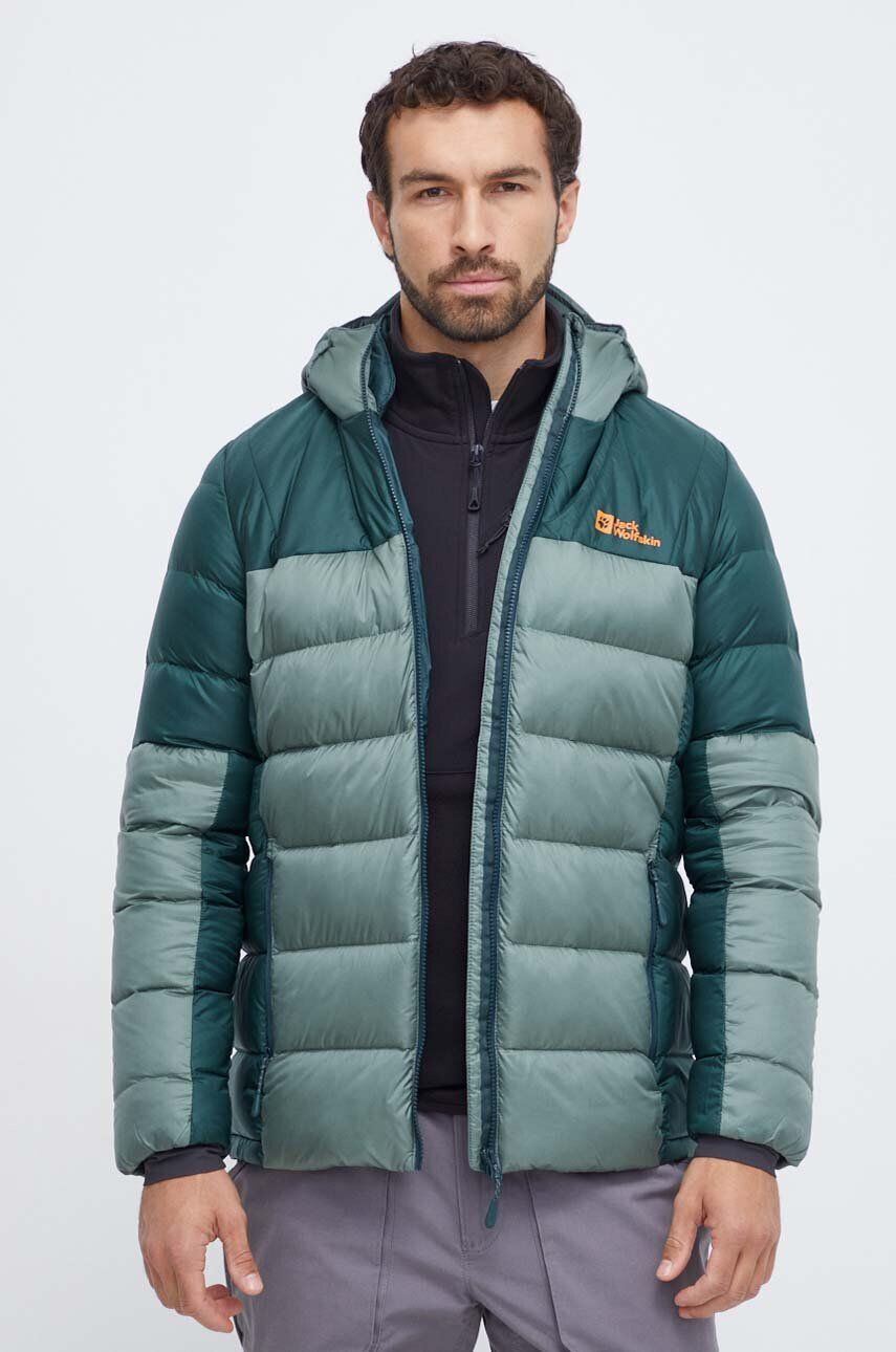 Jack Wolfskin Páperová športová bunda Nebelhorn zelená farba - Pepit.sk