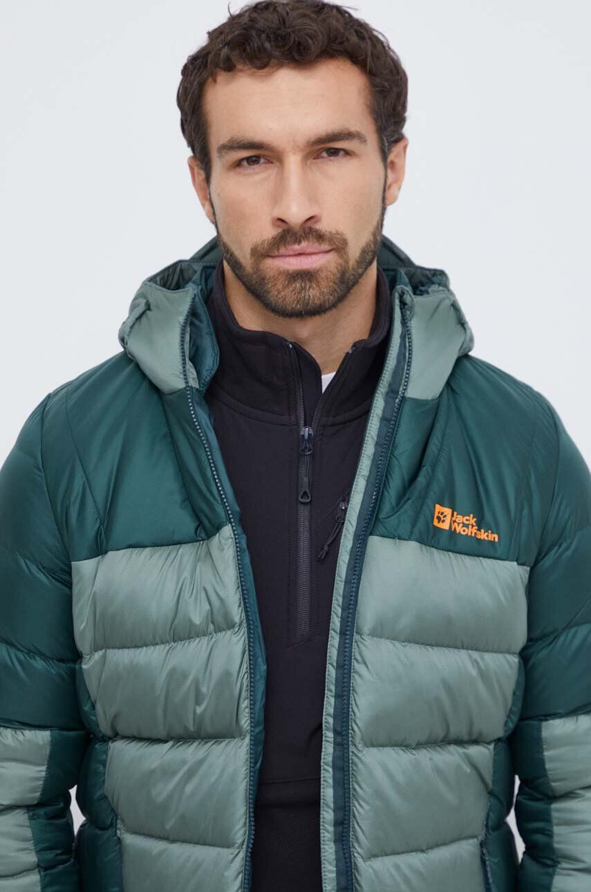 Jack Wolfskin Páperová športová bunda Nebelhorn zelená farba - Pepit.sk