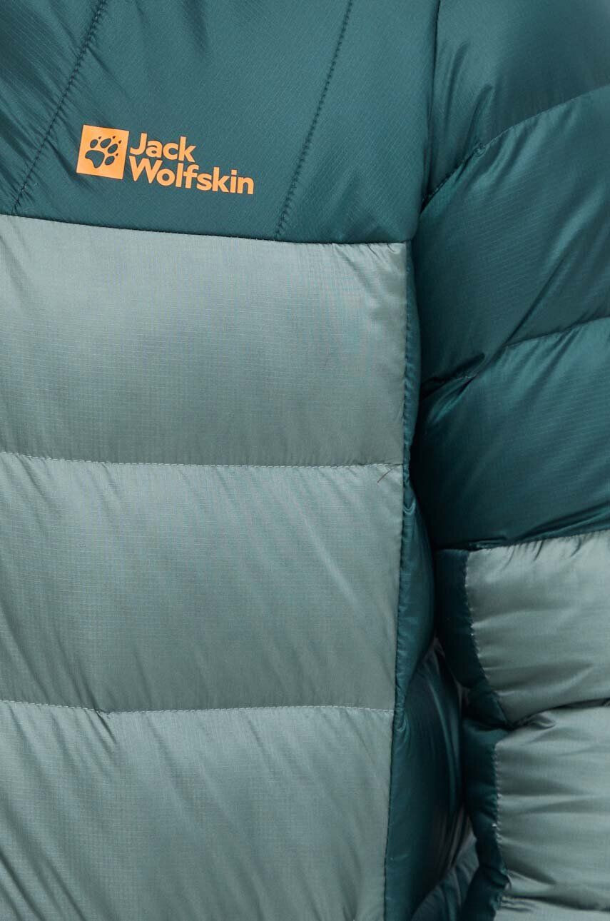 Jack Wolfskin Páperová športová bunda Nebelhorn zelená farba - Pepit.sk