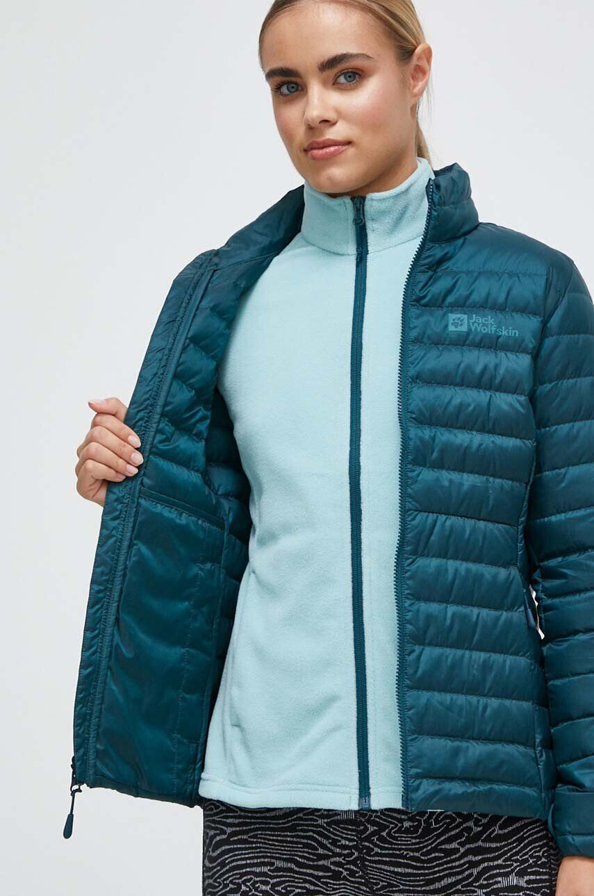 Jack Wolfskin Páperová športová bunda Pilvi tyrkysová farba - Pepit.sk