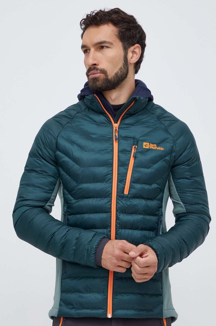 Jack Wolfskin Športová bunda zelená farba - Pepit.sk