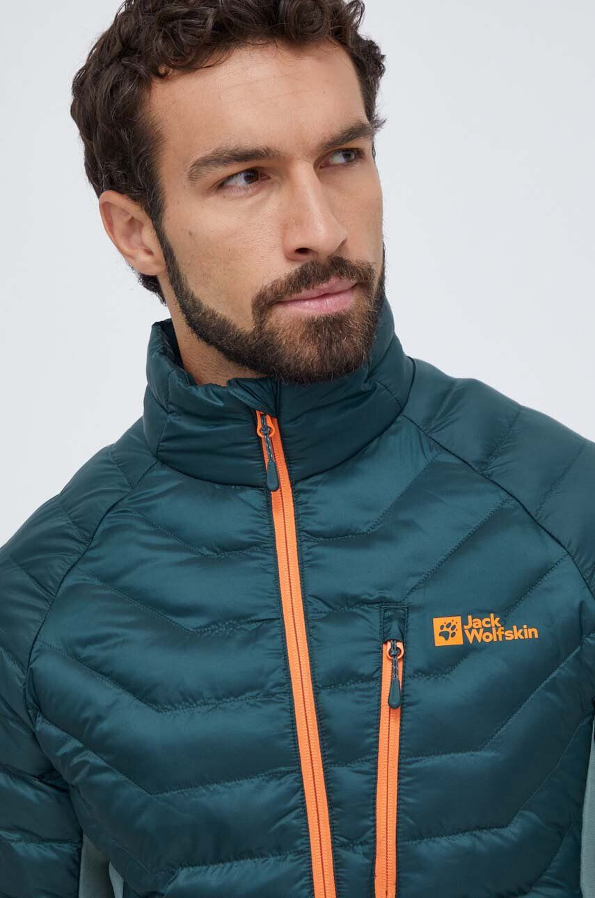 Jack Wolfskin Športová bunda zelená farba - Pepit.sk