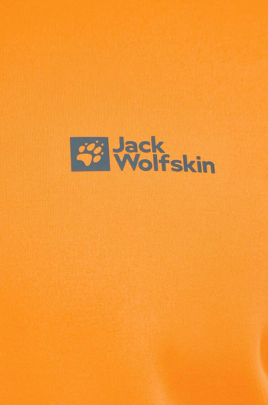 Jack Wolfskin Športová mikina Baiselberg oranžová farba jednofarebná - Pepit.sk