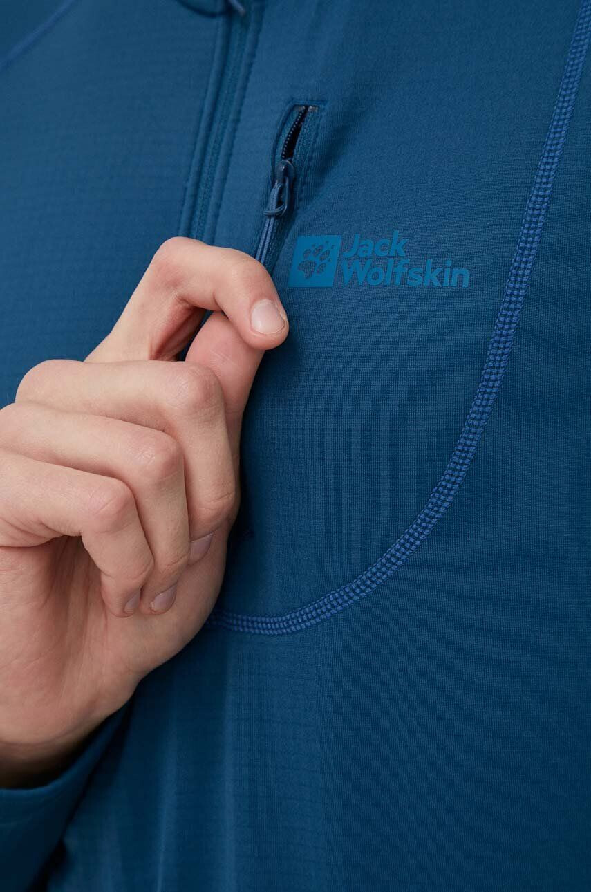 Jack Wolfskin Športová mikina Kolbenberg Hz oranžová farba jednofarebná - Pepit.sk