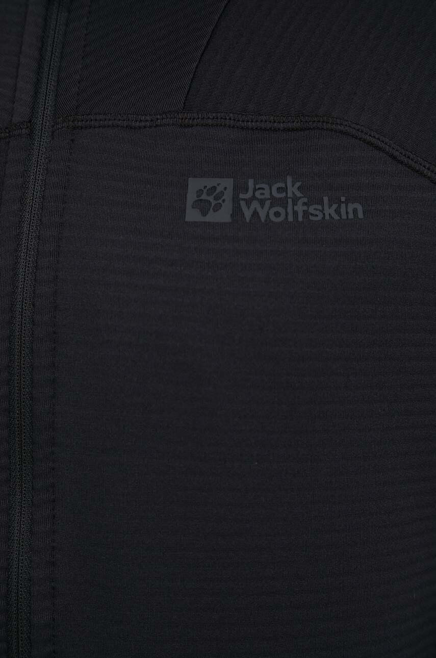 Jack Wolfskin Športová mikina Prelight Fz čierna farba jednofarebná - Pepit.sk