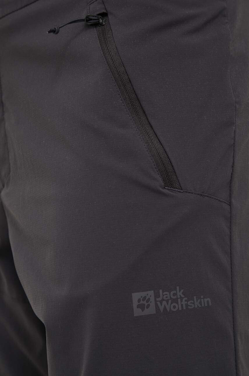 Jack Wolfskin Športové krátke nohavice Glastal pánske čierna farba - Pepit.sk