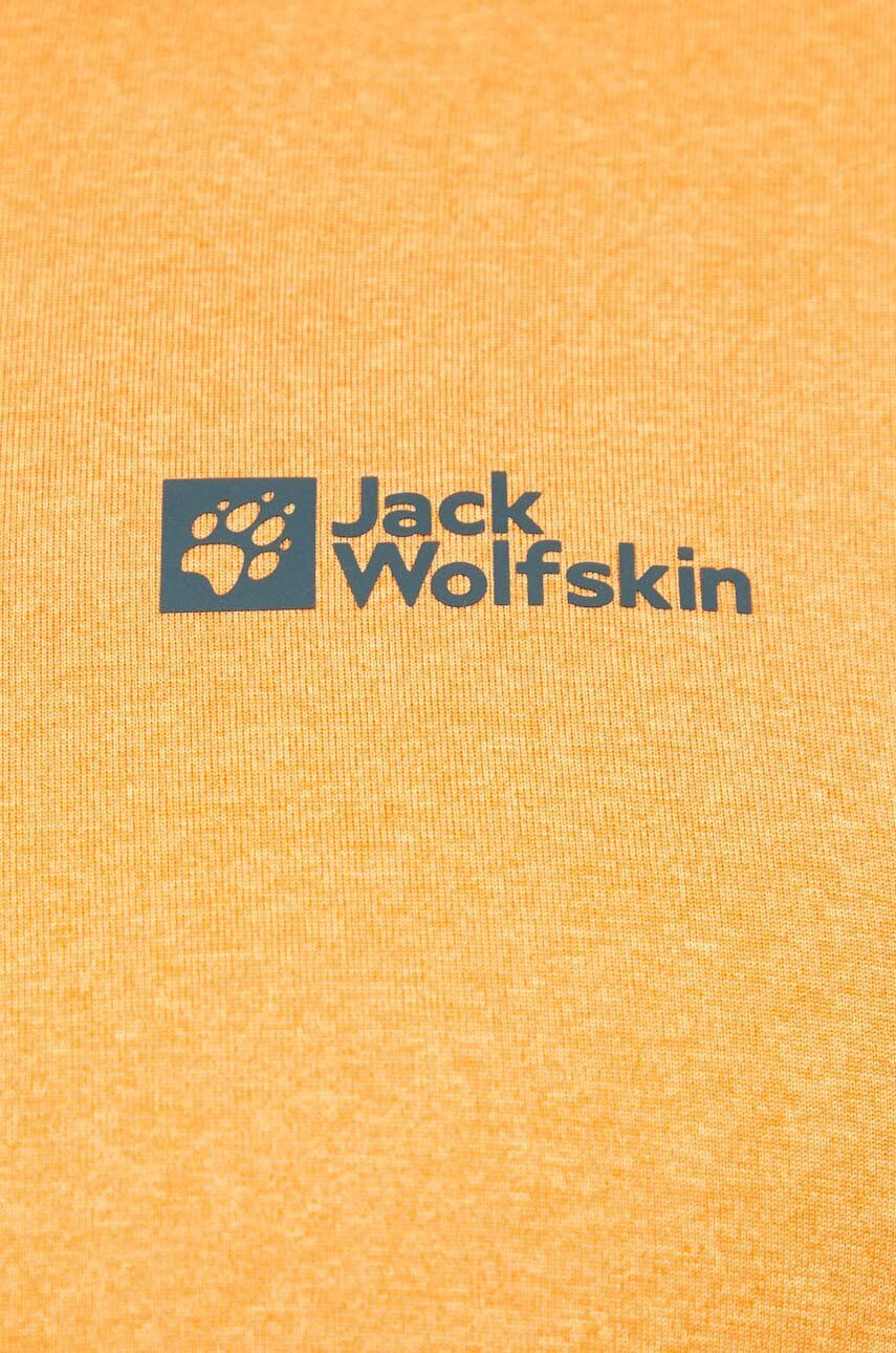 Jack Wolfskin Športové tričko s dlhým rukávom Sky Thermal oranžová farba melanžové - Pepit.sk