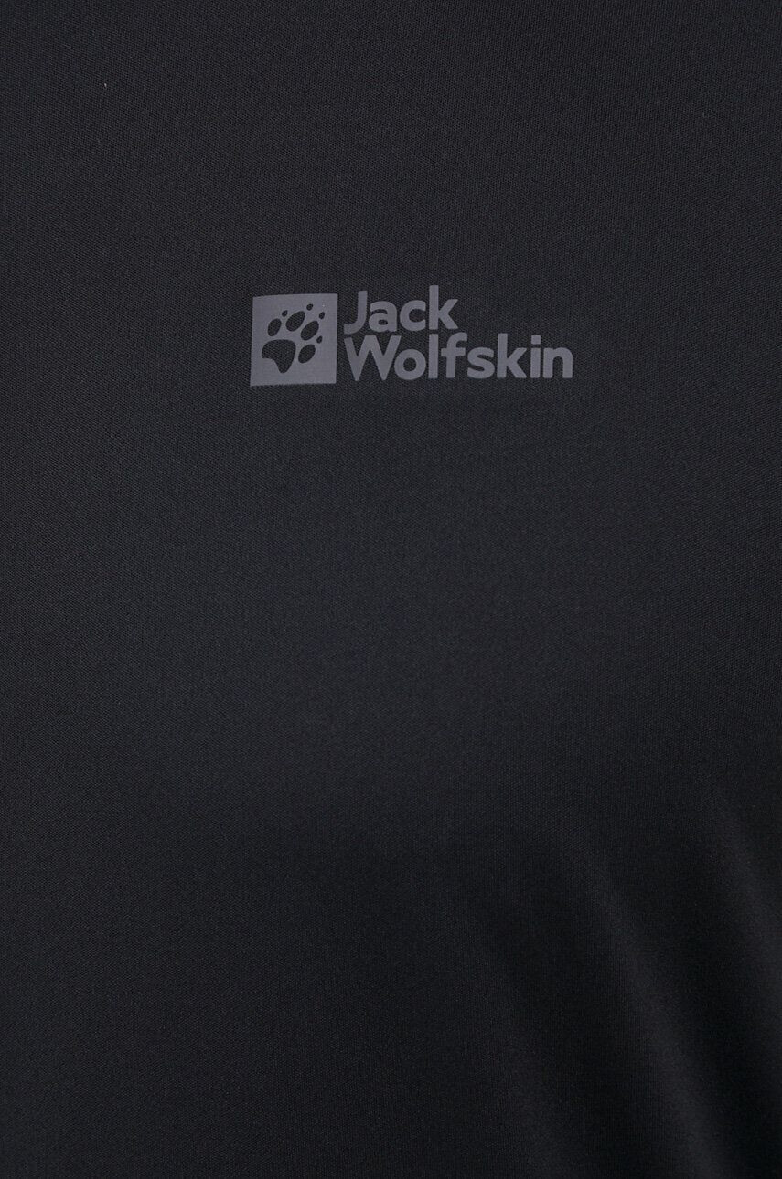 Jack Wolfskin Športové tričko Tech čierna farba jednofarebné - Pepit.sk