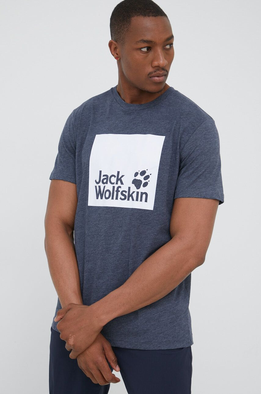 Jack Wolfskin Tričko pánske béžová farba jednofarebné - Pepit.sk