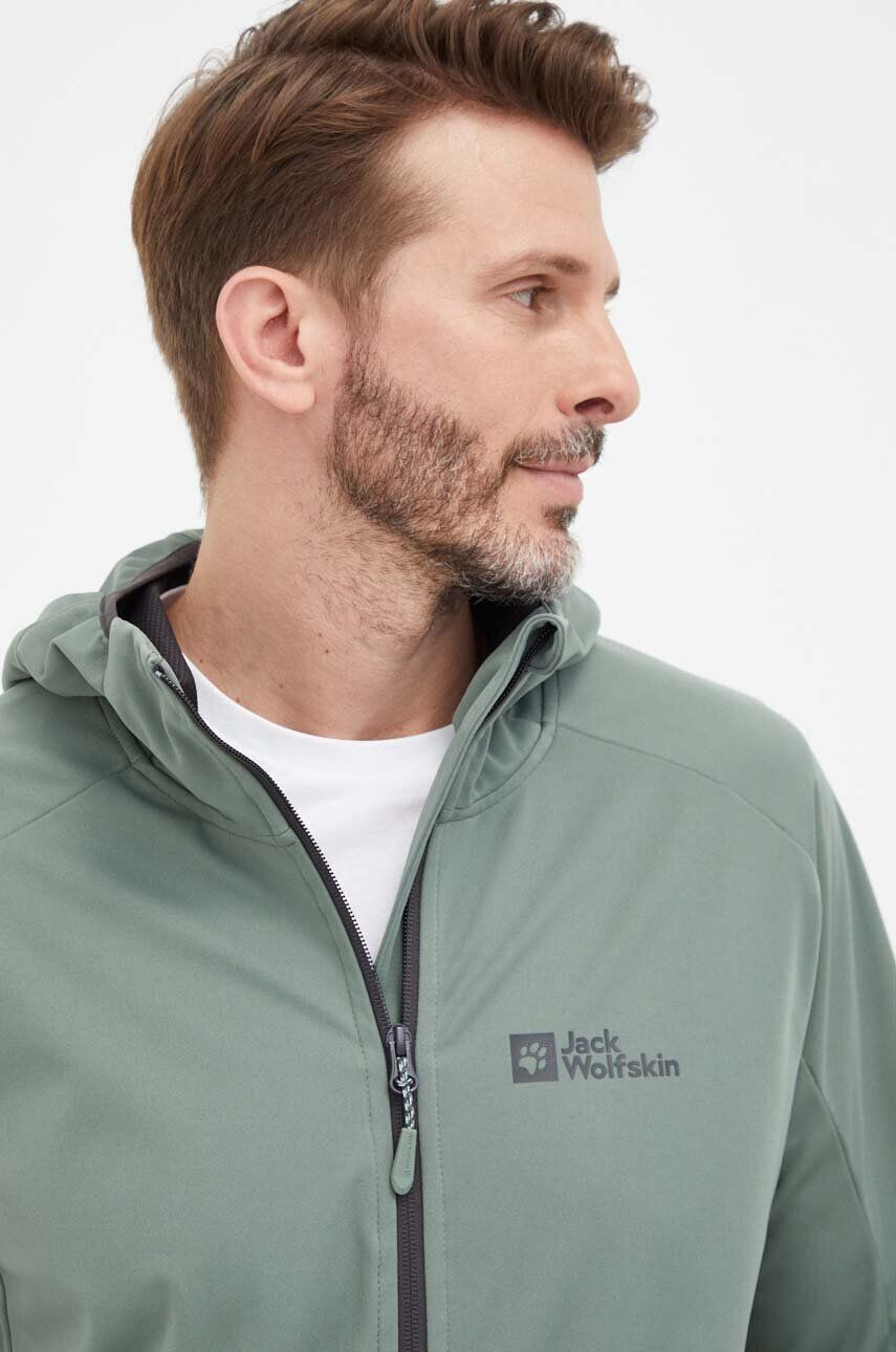 Jack Wolfskin Turistická bunda Feldberg Hoody zelená farba - Pepit.sk