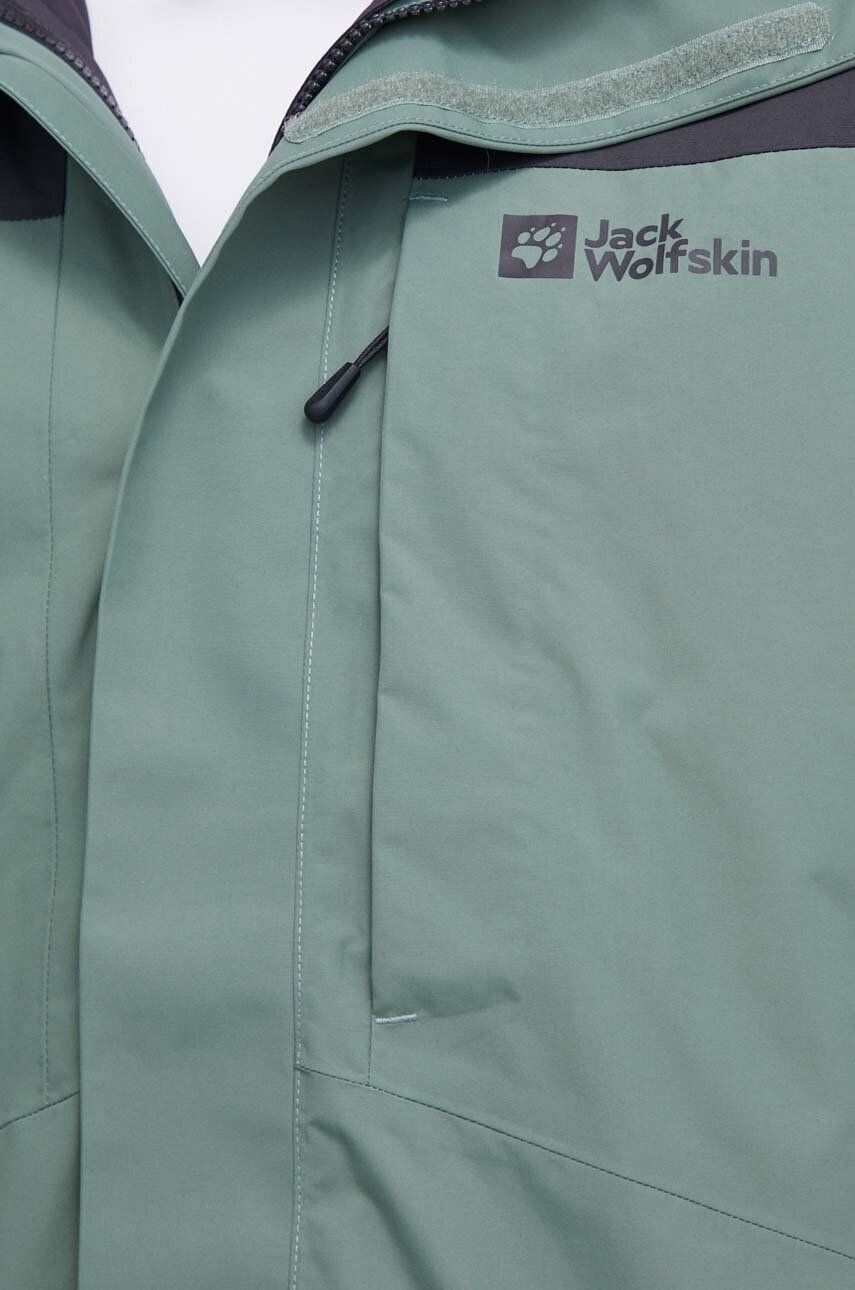 Jack Wolfskin Turistická bunda Romberg 3in1 zelená farba - Pepit.sk