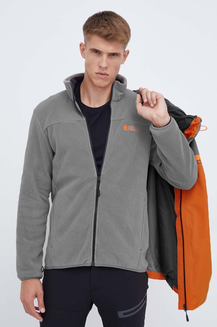 Jack Wolfskin Turistická bunda Taubenberg 3in1 oranžová farba - Pepit.sk