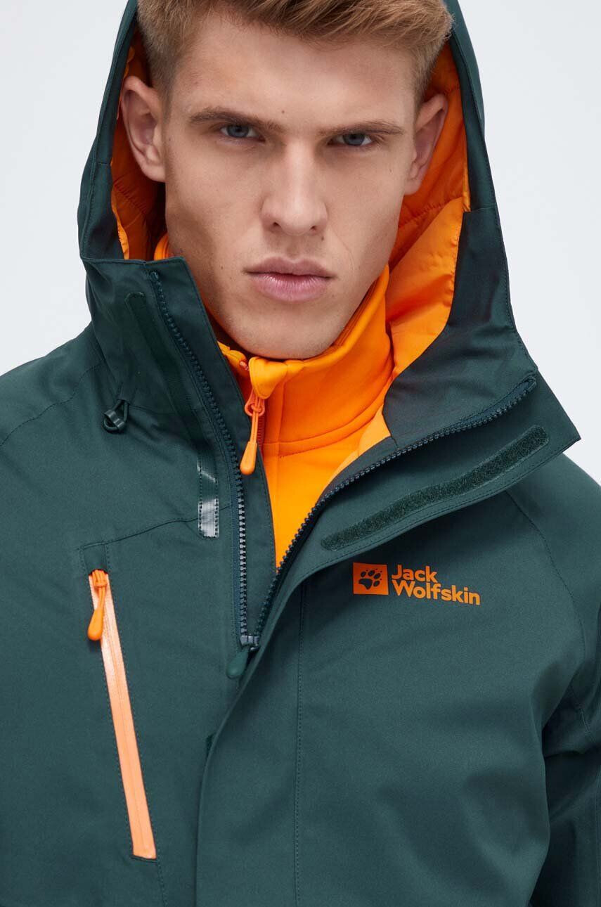 Jack Wolfskin Turistická bunda Troposphere zelená farba - Pepit.sk