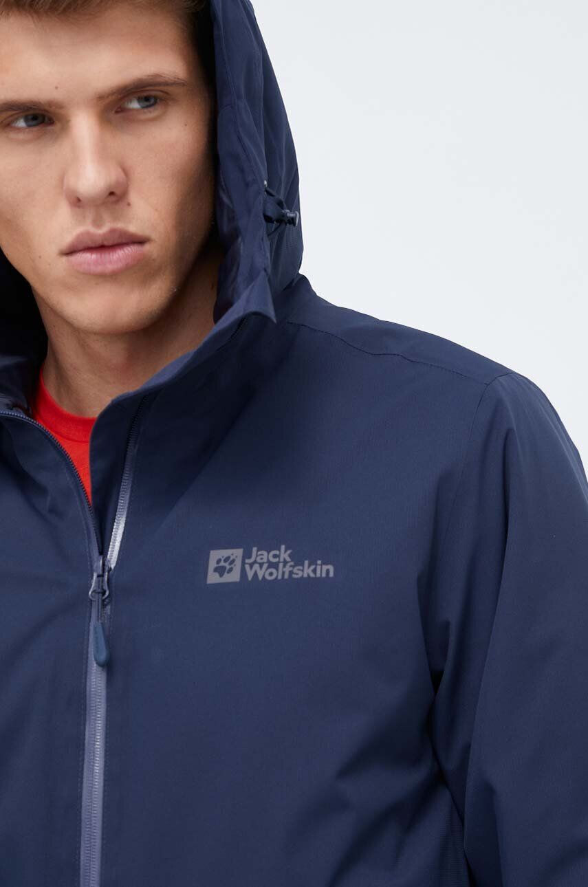 Jack Wolfskin Turistická bunda Wisper tmavomodrá farba - Pepit.sk