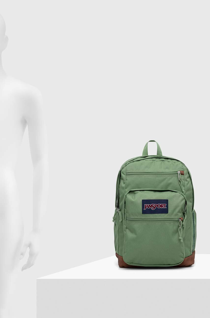 Jansport Ruksak zelená farba veľký jednofarebný - Pepit.sk