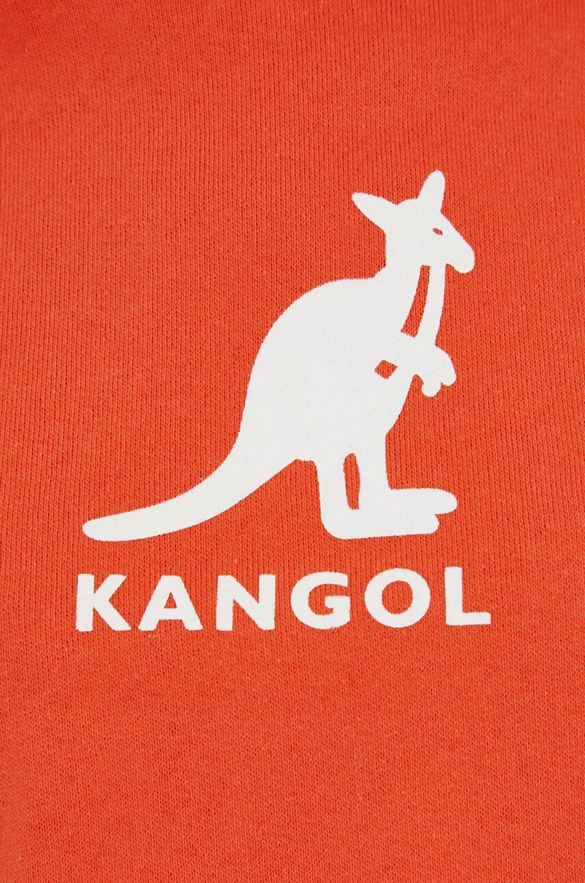 Kangol Bavlnená mikina KLEW008-119 dámska oranžová farba s potlačou - Pepit.sk