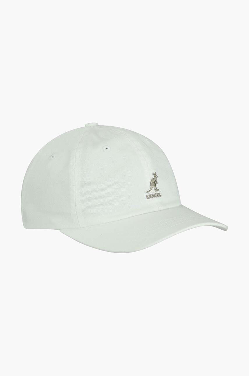 Kangol Bavlnená šiltovka Washed Baseball K5165HT-WHITE biela farba s potlačou - Pepit.sk