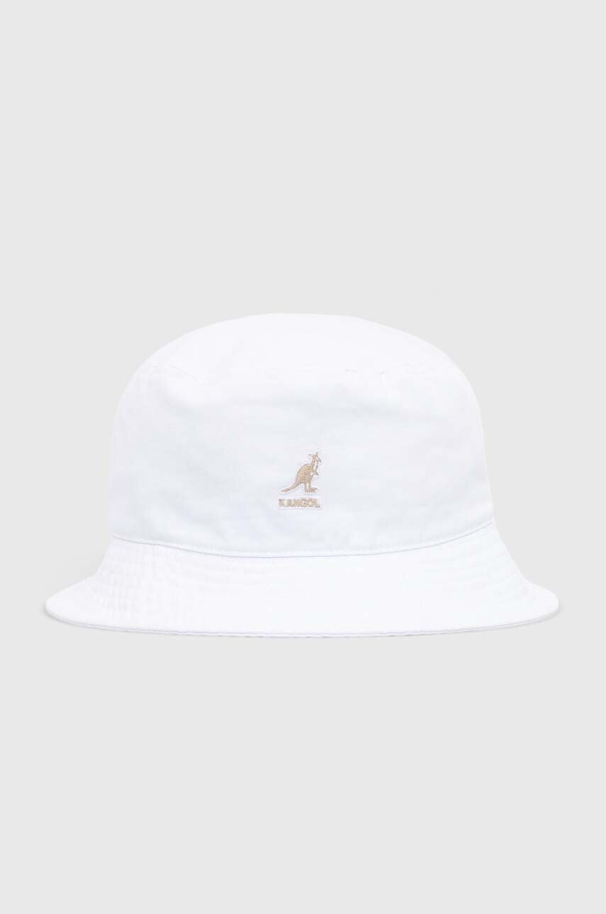 Kangol Bavlnený klobúk Washed Bucket K4224HT WHITE K4224HT-WHITE biela farba bavlnený - Pepit.sk