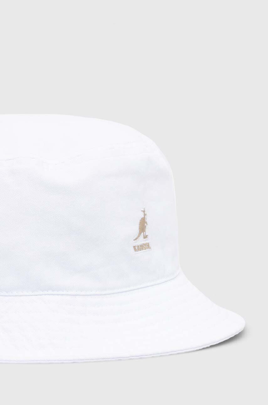 Kangol Bavlnený klobúk Washed Bucket K4224HT WHITE K4224HT-WHITE biela farba bavlnený - Pepit.sk