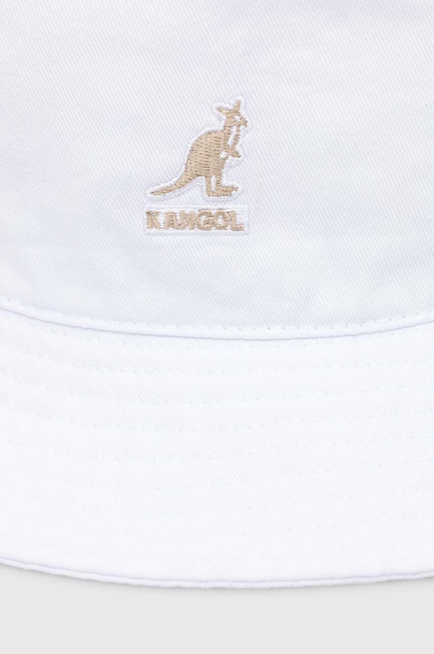 Kangol Bavlnený klobúk Washed Bucket K4224HT WHITE K4224HT-WHITE biela farba bavlnený - Pepit.sk