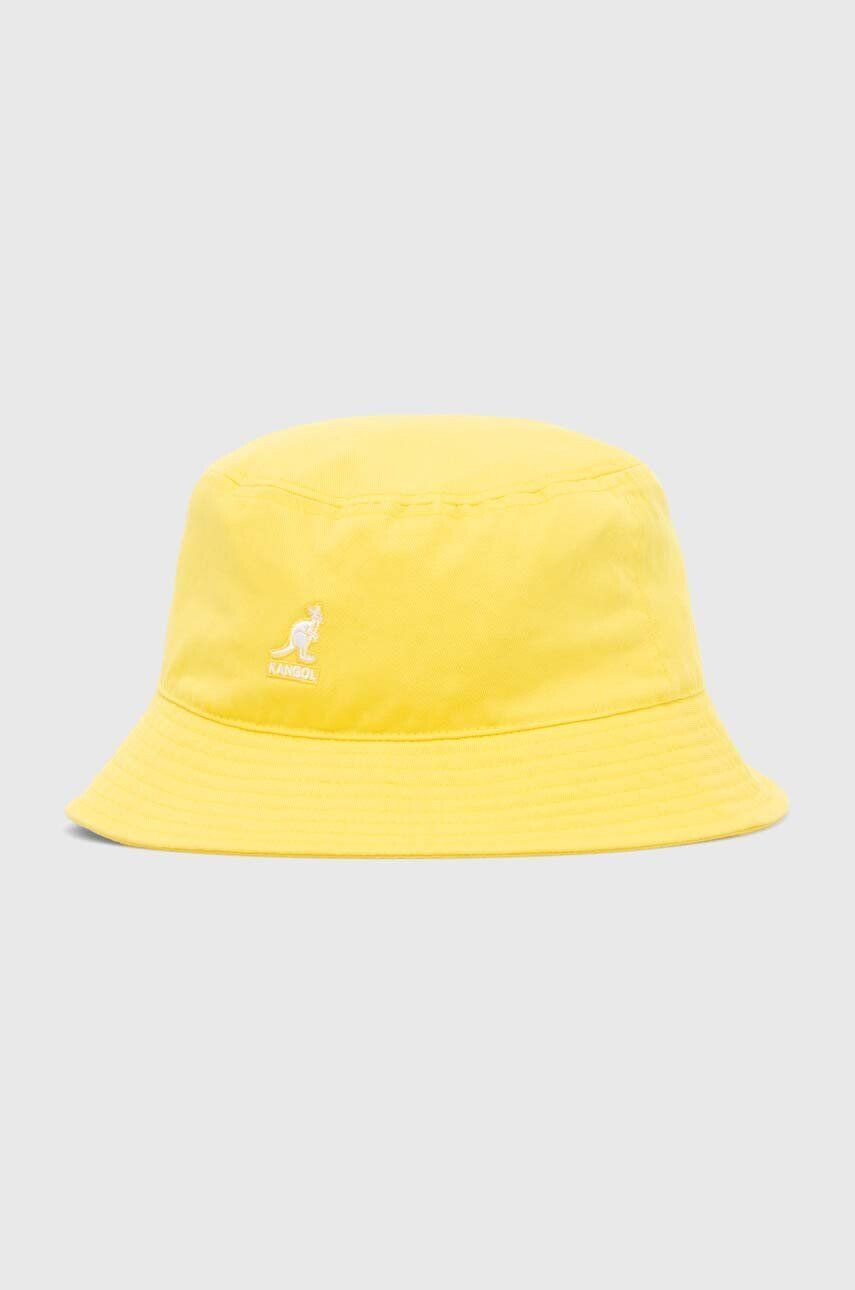 Kangol Bavlnený klobúk Washed Bucket K4224HT WHITE K4224HT-WHITE žltá farba bavlnený - Pepit.sk