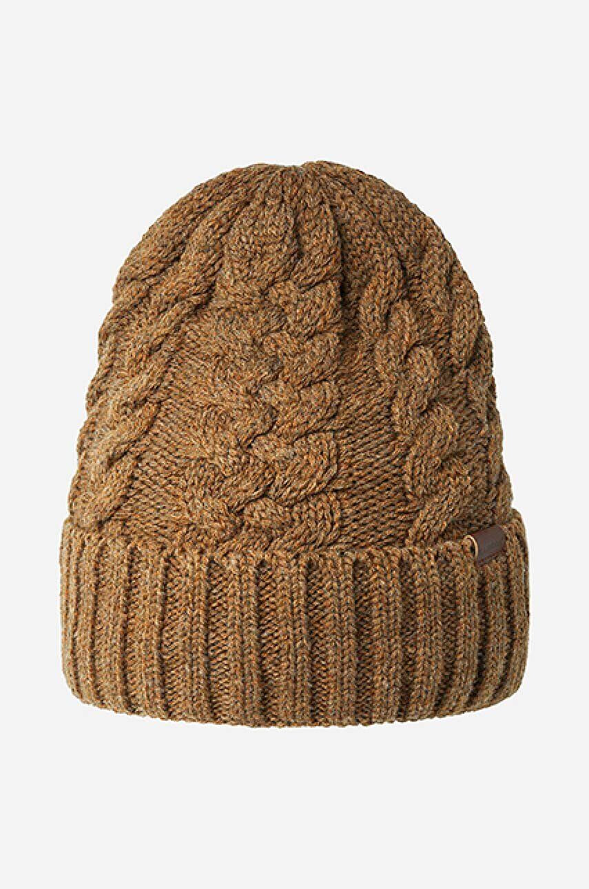 Kangol Čiapka Cable Beanie HEATHER K3376HT-TANHEATHER hnedá farba z hrubej pleteniny - Pepit.sk