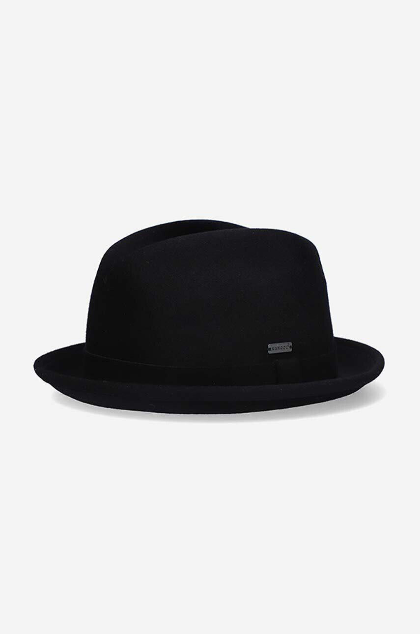 Kangol Vlnený klobúk Polished Player K4385 BLACK čierna farba vlnený - Pepit.sk