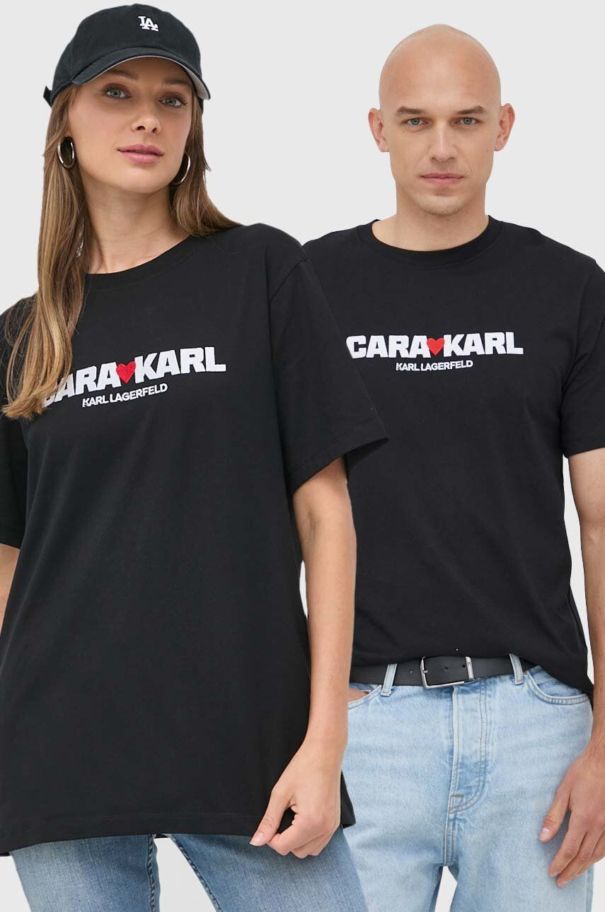 Karl Lagerfeld Bavlnené tričko x Cara Delevingne - Pepit.sk